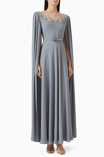 Embellished Belted Kaftan