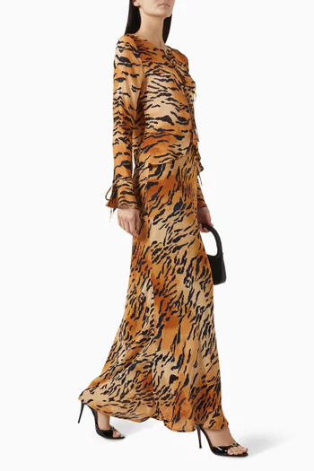 Tiger Sheer Dorris Maxi Skirt in Viscose-blend