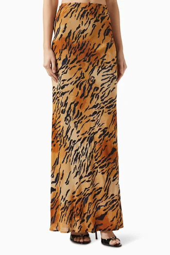 Tiger Sheer Dorris Maxi Skirt in Viscose-blend