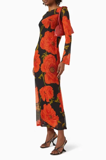 Poppy Maxi Dress in Mesh