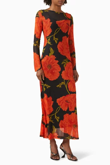 Poppy Maxi Dress in Mesh