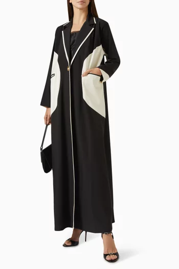 Pearl Button Coat Abaya