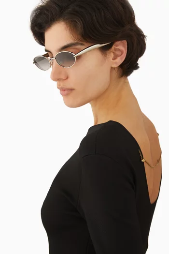 Sardine Oval Sunglasses in Metal