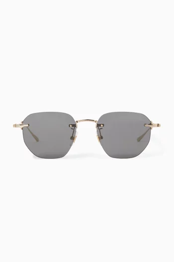 D-frame Sunglasses in Metal