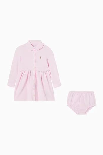 Polo Dress & Bloomers Set in Cotton