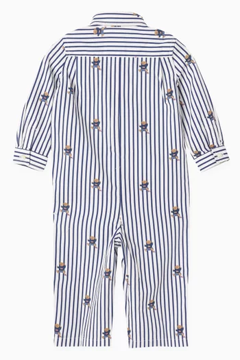 Polo Bear Romper in Cotton