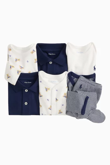 طقم هدايا بطبعة بالكامل، 7 قطع