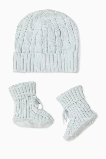 Beanie & Booties Gift Set in Knit