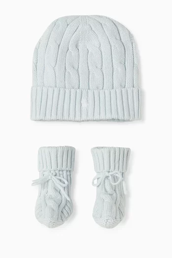 Beanie & Booties Gift Set in Knit