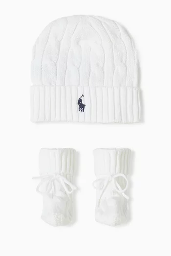 Beanie & Booties Gift Set in Knit