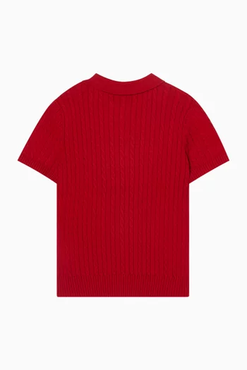 Logo Polo T-shirt in Knit