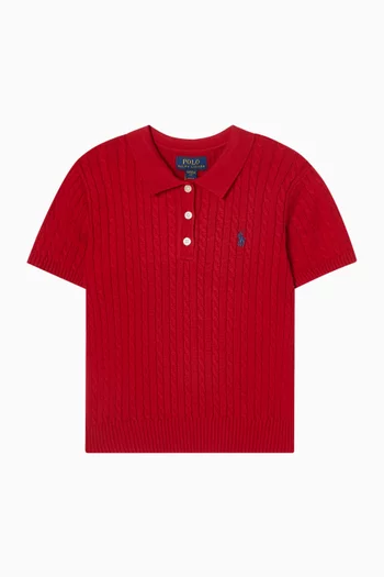 Logo Polo T-shirt in Knit