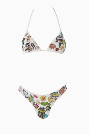 Jellyfish Beaded Bikini Set