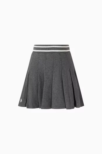 Pleated Skort in Cotton