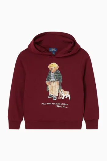 Polo Bear Hoodie in Cotton