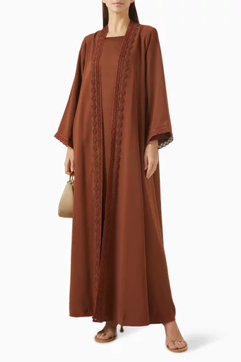 طقم عباية مطرز، 3 قطع