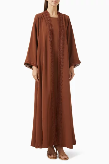 طقم عباية مطرز، 3 قطع