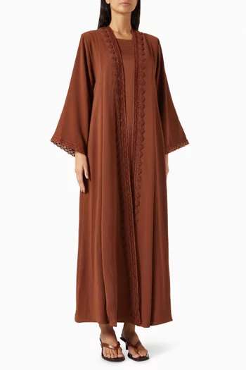 Embroidered 3-piece Abaya Set