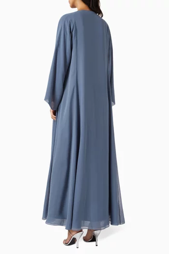 3-piece Bead-embellished Abaya Set