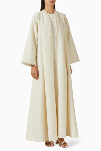 3-piece Bead-embellished Abaya Set