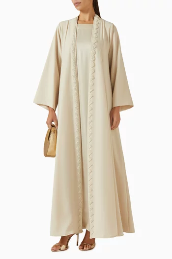 3-piece Embroidered Abaya Set