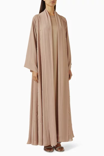 3-piece Sequin-embellished Abaya Set