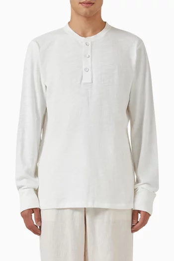 Classic Flame Henley T-shirt in Cotton