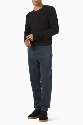 Henley T-shirt in Tech Waffle-knit