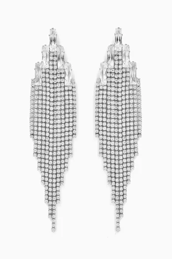 أقراط إليس ووتر فول معدن مطلي روديوم