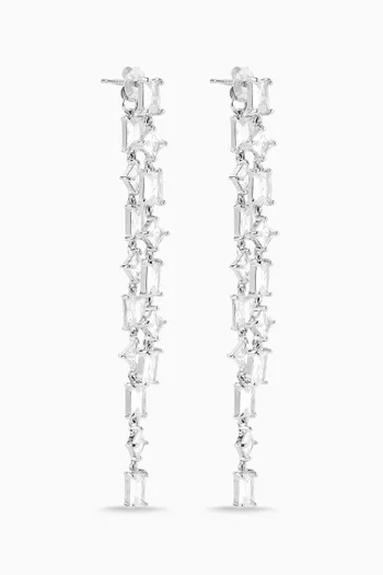 Elora Statement Drop Earrings in Sterling Silver