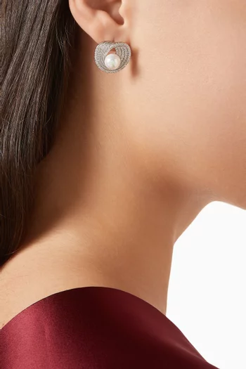 Lusterloop Stud Earrings in Sterling Silver