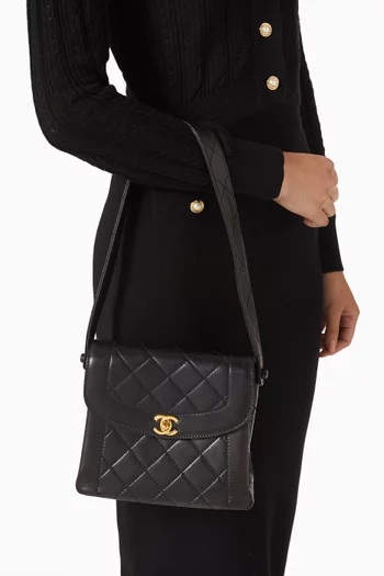 90s Diana Shoulder Bag in Lambskin Leather