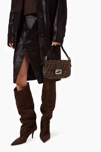 90s Baguette Shoulder Bag in Zucca Canvas