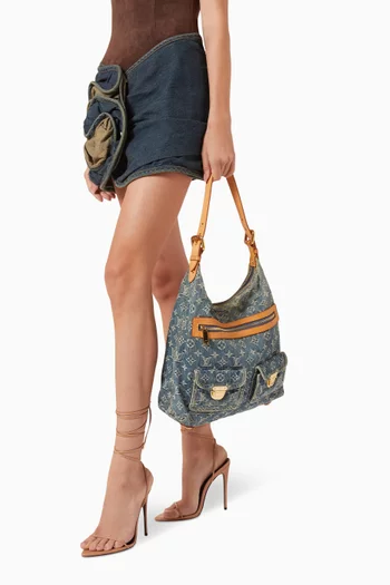Baggy GM Monogram Shoulder Bag in Denim