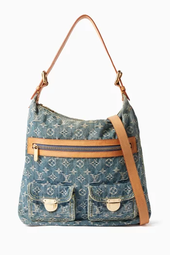 Baggy GM Monogram Shoulder Bag in Denim