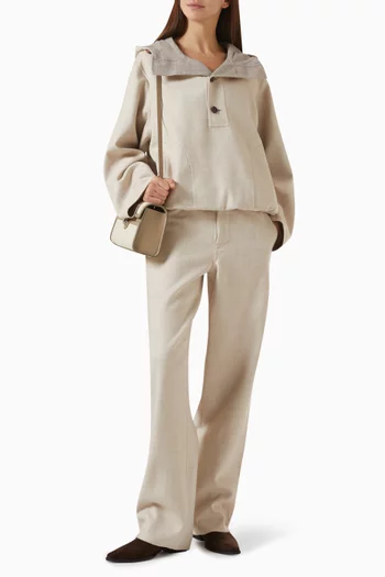Double Anorak Jacket in Virgin Wool