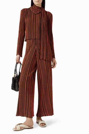 Striped Scarf Sweater in Knit