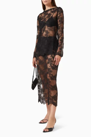 Leni Sheer Top in Lace