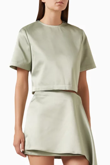 Ciana Cropped Top in Satin