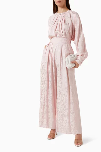 طقم بلوزة وبنطال ريتا بملمس بارز