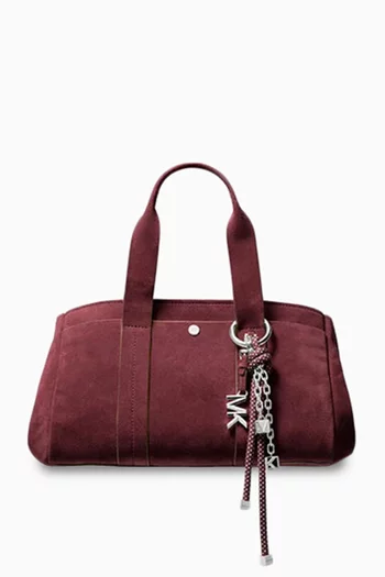 Speckled Cord Bag Charm in Silver-tone Metal