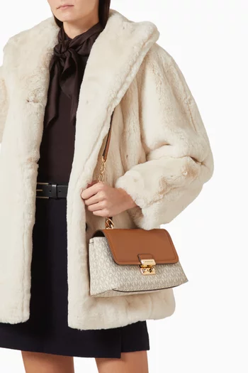 حقيبة ساتشل تريبكا متوسطة قنب بشعار الماركة