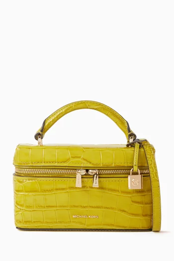 XS Jana Crossbody Bag in Croc-embossed Leather