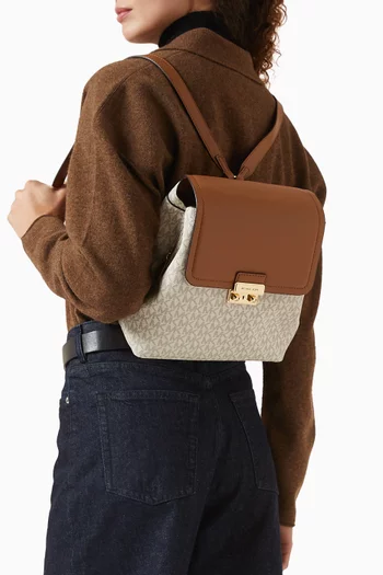 حقيبة ظهر تريبيكا صغيرة قنب بنقشة شعار الماركة