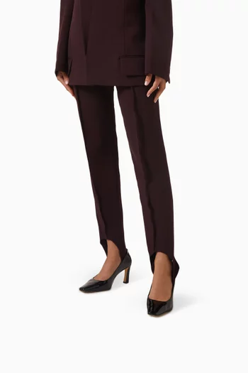 حذاء كلاسيك درة جلد لامع مجعد