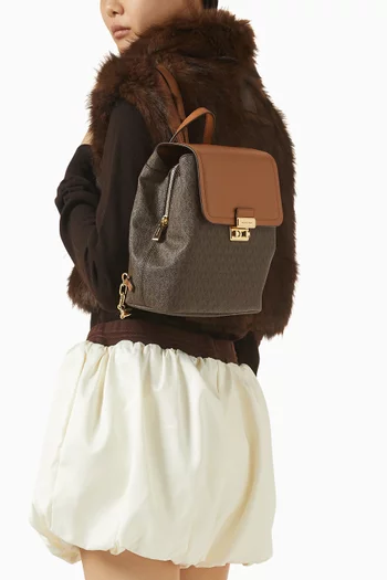 حقيبة ظهر تريبيكا صغيرة قنب بنقشة شعار الماركة