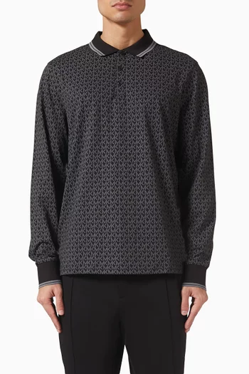 Signature Logo Polo Shirt in Cotton