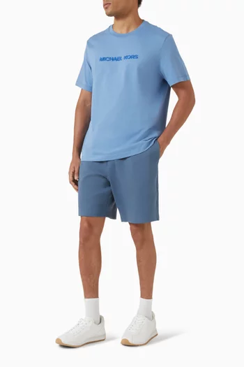 Textured Logo T-shirt in Cotton