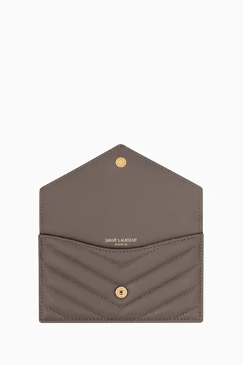 Cassandre Fragments Flap Card Case in Quilted Lambskin