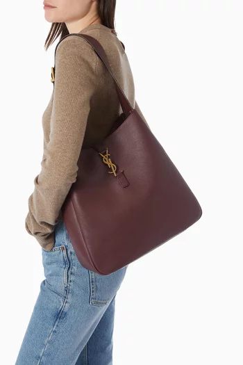 Large Le 5 À 7 Shoulder Bag in Grained Leather